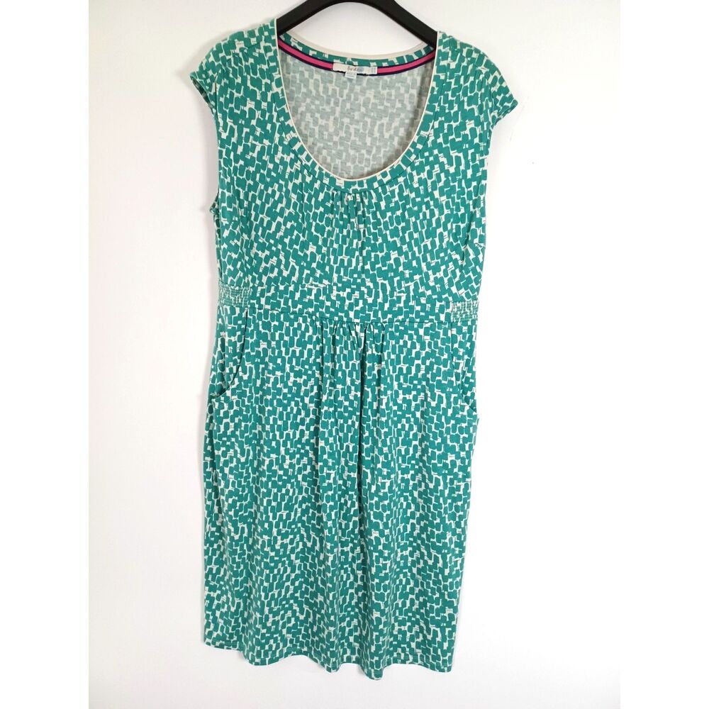 Boden Shift Dress Size 14L Knee Length Stretch Pockets Sleeveless Weekend Casual